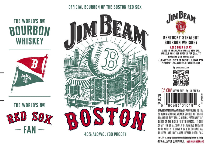 Jim Beam Boston Red Sox Kentucky Straight Bourbon Whiskey - Main Street Liquor