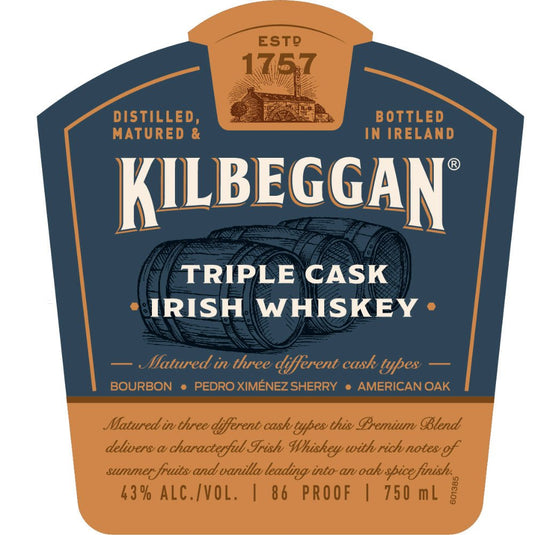Kilbeggan Triple Cask Irish Whiskey - Main Street Liquor