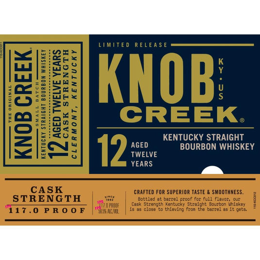 Knob Creek 12 Year Old Cask Strength - Main Street Liquor