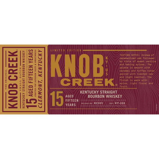 Knob Creek 15 Year Old - Main Street Liquor