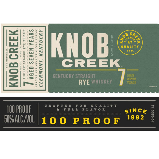 Knob Creek 7 Year Old Kentucky Straight Rye - Main Street Liquor