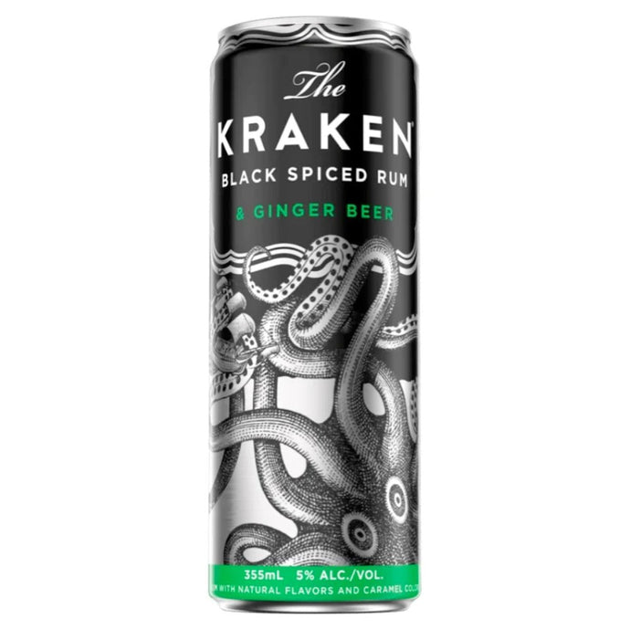 Kraken Black Spiced Rum & Ginger Beer Cocktail 4PK - Main Street Liquor