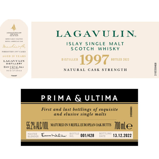 Lagavulin 1997 Prima & Ultima Single Malt Scotch 25 Year Old - Main Street Liquor
