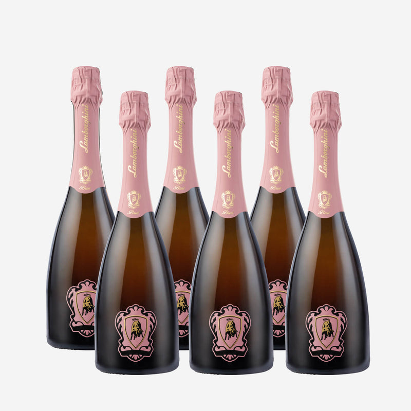 Load image into Gallery viewer, Lamborghini: Metodo Classico Rosè "The Legend" with Gift Box | Case of 6 - Main Street Liquor
