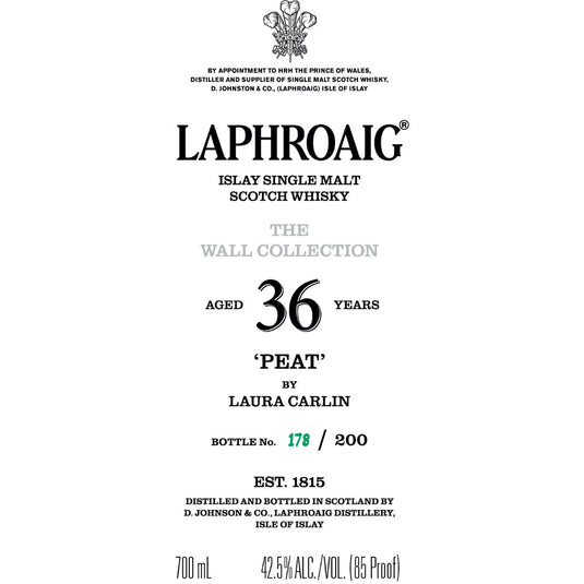 Laphroaig The Wall Collection 36 Year ‘Peat’ By Laura Carlin - Main Street Liquor