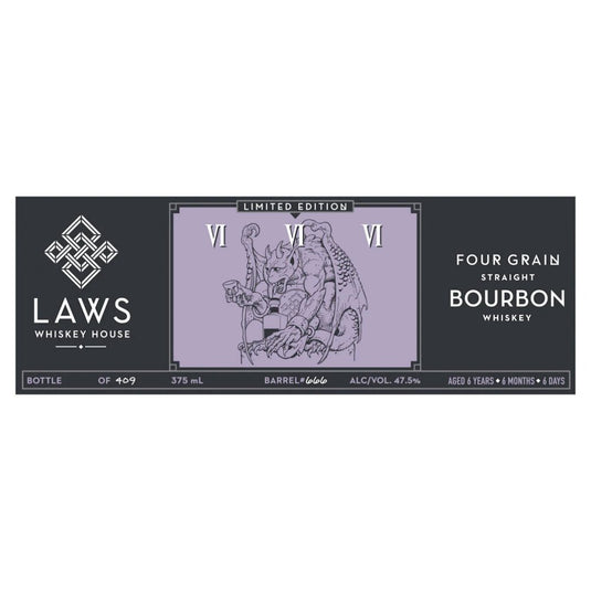 Laws VI VI VI Four Grain Straight Bourbon Whiskey Limited Edition 375ml - Main Street Liquor