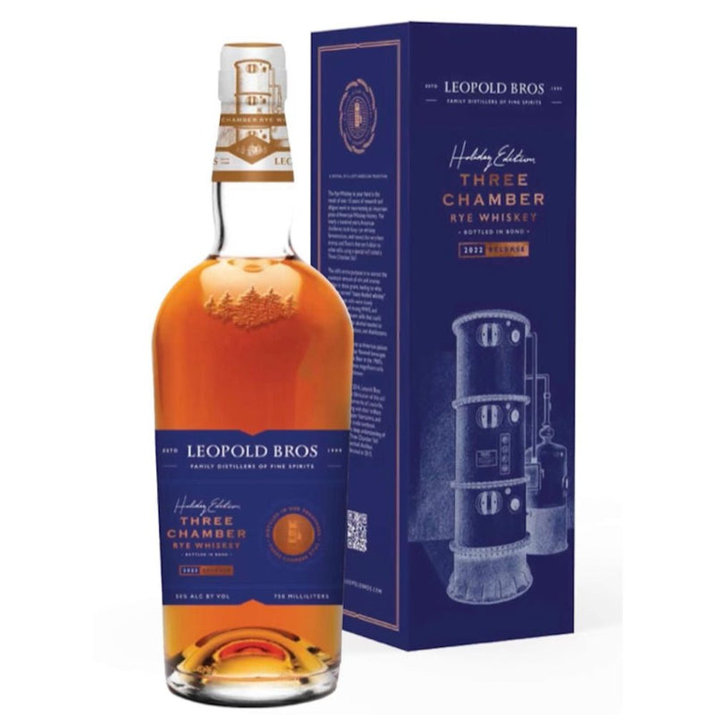 Load image into Gallery viewer, Leopold Bros Three Chamber Rye Holiday Edition 2022 Release - Main Street Liquor
