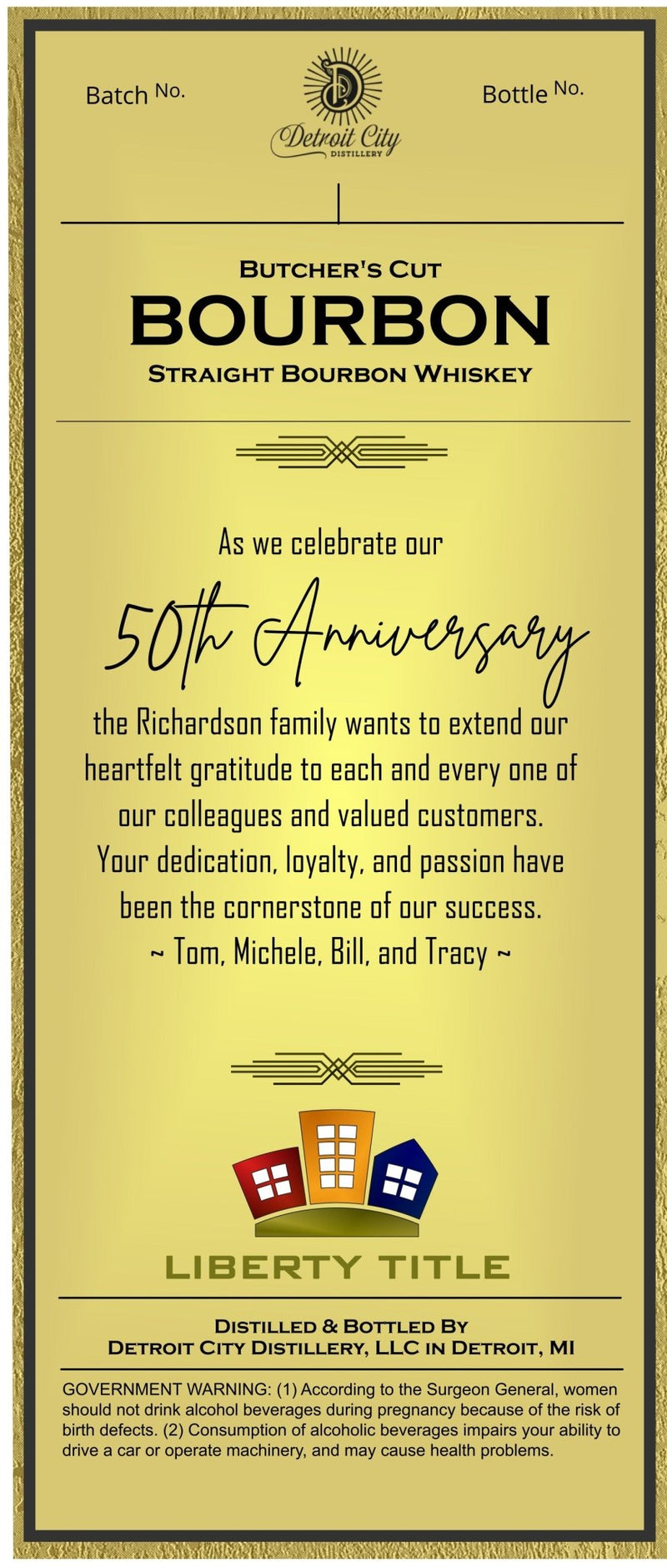 Load image into Gallery viewer, Liberty Title Butcher's Cut Straight Bourbon Whiskey 50th Anniversary Edition - Main Street Liquor
