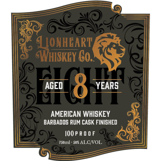 Lionheart 8 Year Old Barbados Rum Cask Finished American Whiskey - Main Street Liquor
