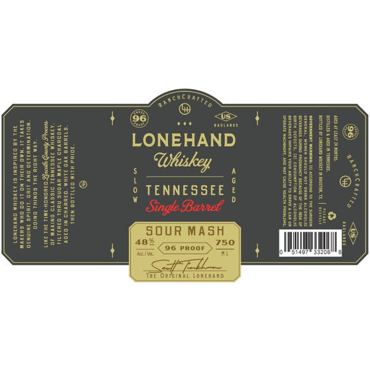 Lonehand Single Barrel Sour Mash Whiskey - Main Street Liquor