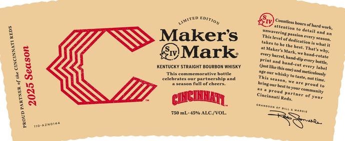 Maker's Mark Cincinnati Reds 2025 Limited Edition Kentucky Straight Bourbon Whiskey - Main Street Liquor