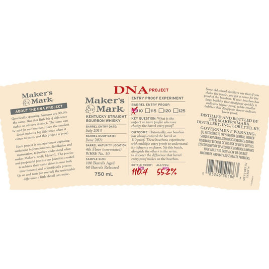 Maker's Mark DNA Project Entry Proof Experiment - Main Street Liquor