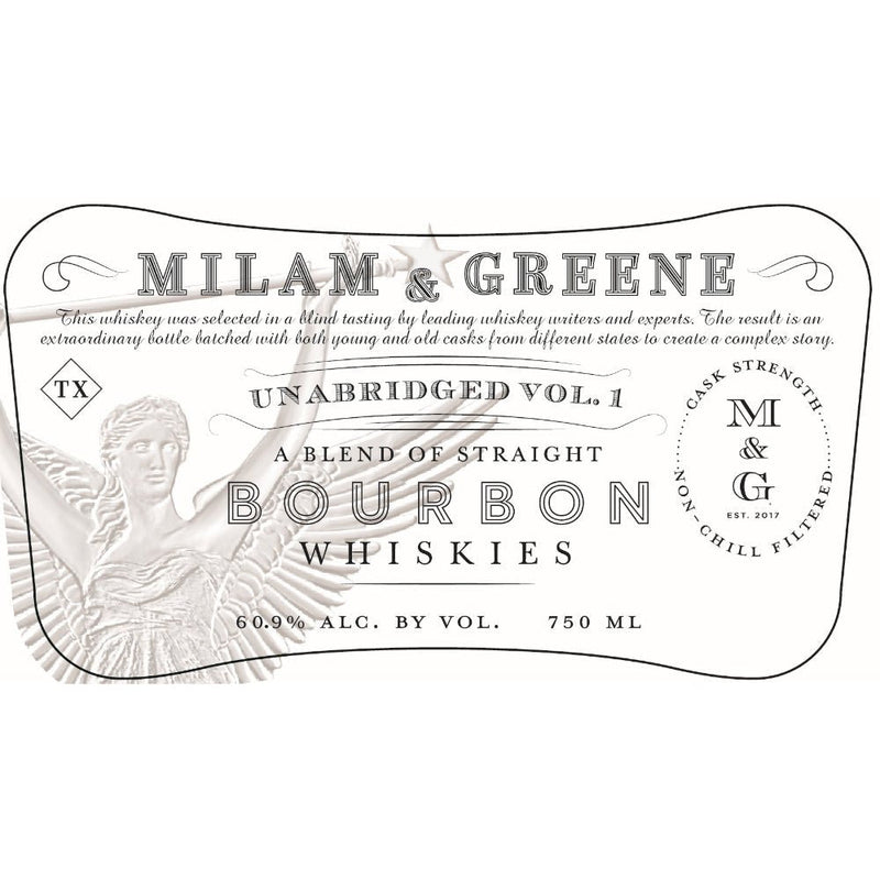 Load image into Gallery viewer, Milam &amp; Greene Unabridged Vol. 1 Blended Straight Bourbon - Main Street Liquor
