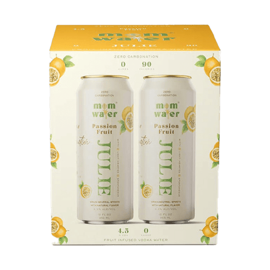 Mom Water Julie - Passion Fruit Cocktail 12.oz 4 Pack - Main Street Liquor