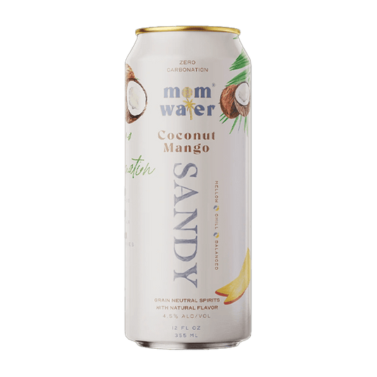 Mom Water Sandy - Coconut Mango Cocktail 12.oz 4 Pack - Main Street Liquor