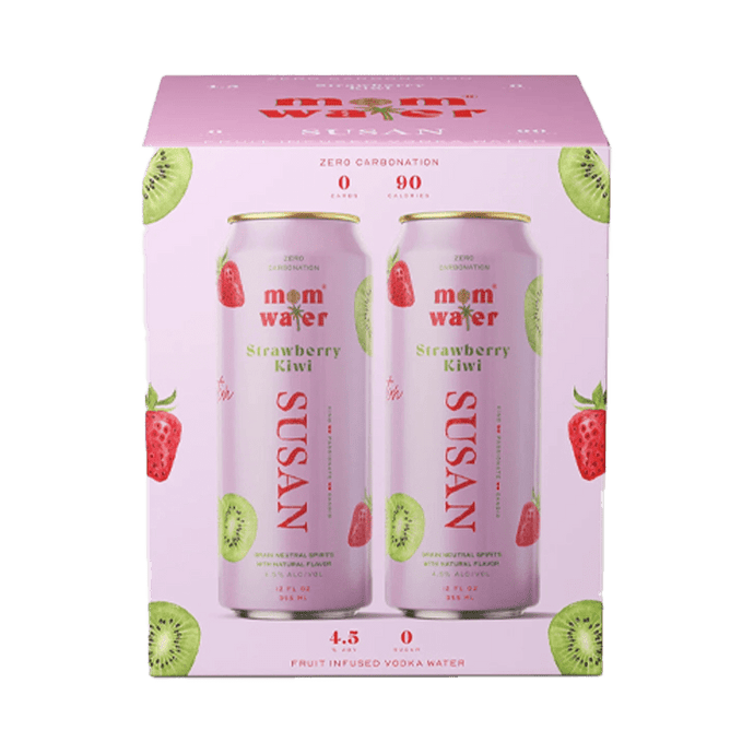 Mom Water Susan - Strawberry Kiwi Cocktail 12.oz 4 Pack - Main Street Liquor