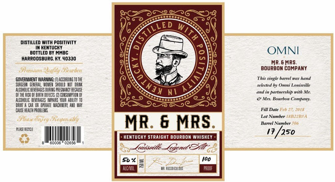 Mr. & Mrs. Kentucky Straight Bourbon Whiskey – Louisville Legend Hill - Main Street Liquor