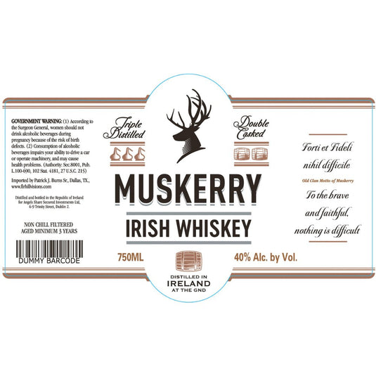 Muskerry Irish Whiskey - Main Street Liquor