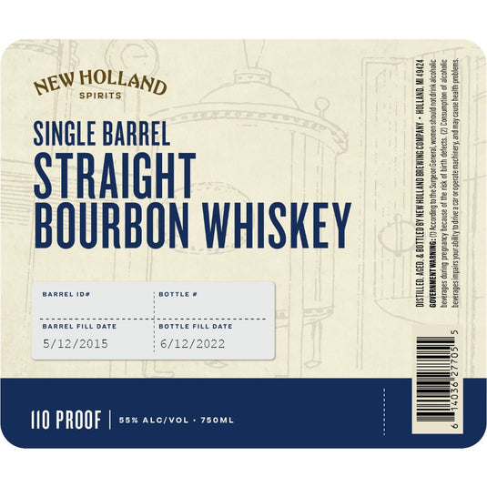 New Holland Single Barrel Straight Bourbon - Main Street Liquor