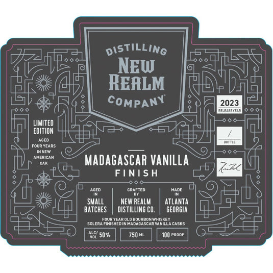 New Realm 4 Year Old Madagascar Vanilla Finish Bourbon - Main Street Liquor