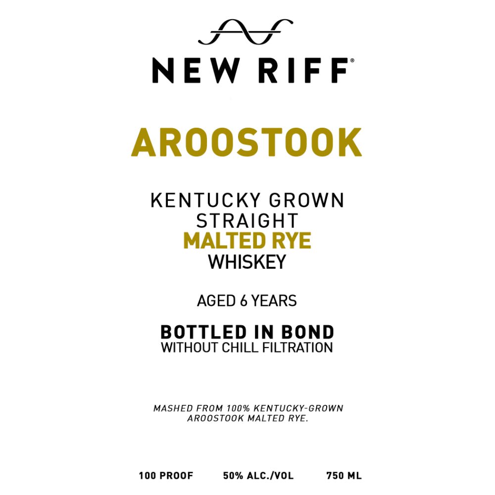 Aroostook Rye Buy New Riff Aroostook 6 Year Old Bottled in Bond Straight Malted Rye ...