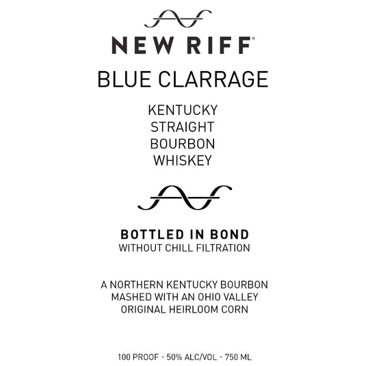 New Riff Blue Clarrage Bottled in Bond Kentucky Straight Bourbon - Main Street Liquor