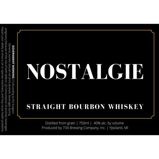 Nostalgie Straight Bourbon Whiskey - Main Street Liquor