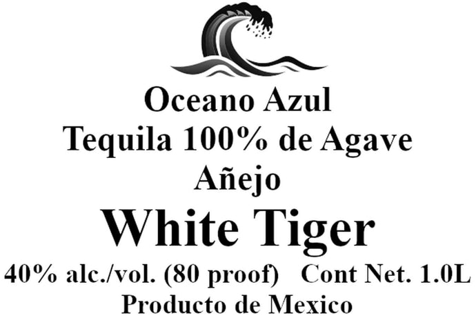 Oceano Azul White Tiger Añejo Tequila 100% Agave - Main Street Liquor