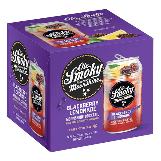 Ole Smoky Blackberry Lemonade Moonshine Cocktail 4pk - Main Street Liquor