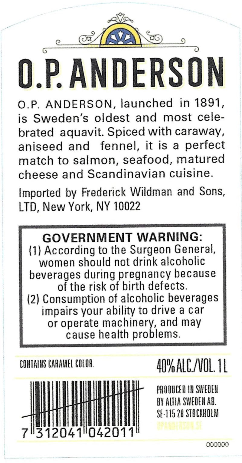 Load image into Gallery viewer, O.P. Anderson Swedish Aquavit 1L - Main Street Liquor
