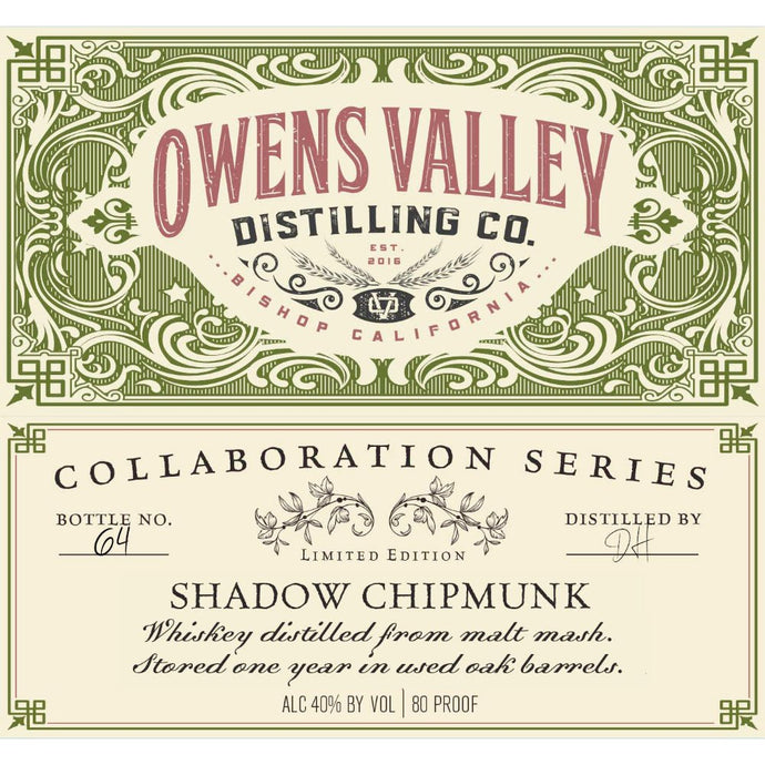 Owens Valley Collaboration Series Shadow Chipmunk Whiskey - Main Street Liquor