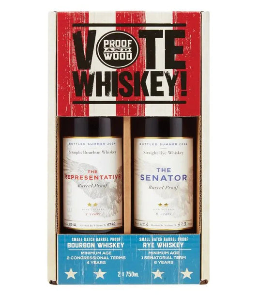 Proof And Wood Vote Whiskey Gift Set Bundle - Main Street Liquor