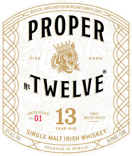 Proper No. Twelve 13 Year Old Single Malt Irish Whiskey Limited Release No. 01 - Main Street Liquor