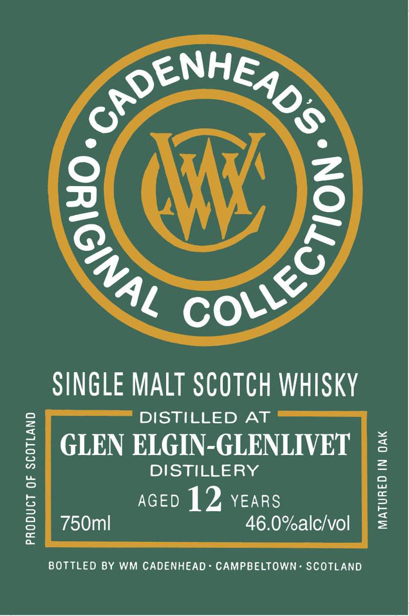 Load image into Gallery viewer, Cadenhead’s Glen Elgin - Glenlivet 12 Year Old Single Malt Scotch Whisky - Main Street Liquor
