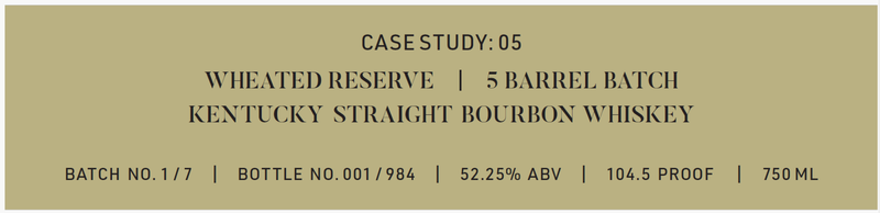 Load image into Gallery viewer, Frank August Case Study: 05 Wheated Reserve Bourbon
