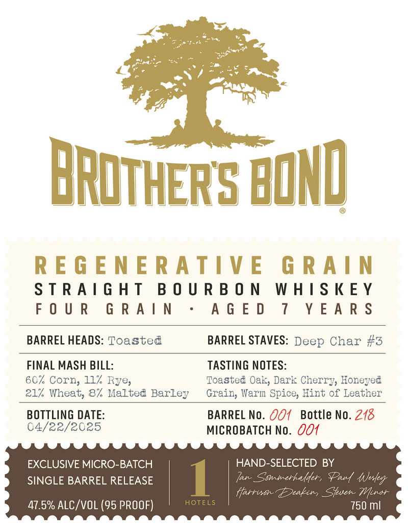 Load image into Gallery viewer, Brother’s Bond Regenerative Grain Straight Bourbon Whiskey 7 Year Aged Limited Micro - Batch - Main Street Liquor
