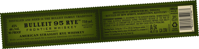 Bulleit 95 Rye Frontier Whiskey