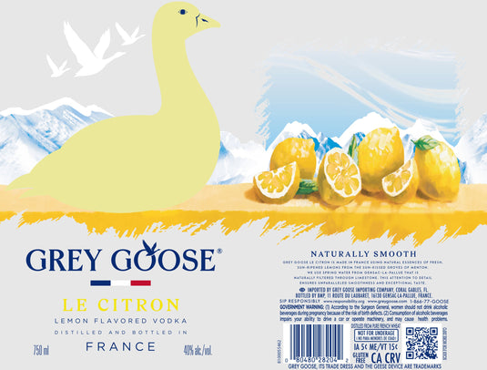 Grey Goose Le Citron Lemon Flavored Vodka