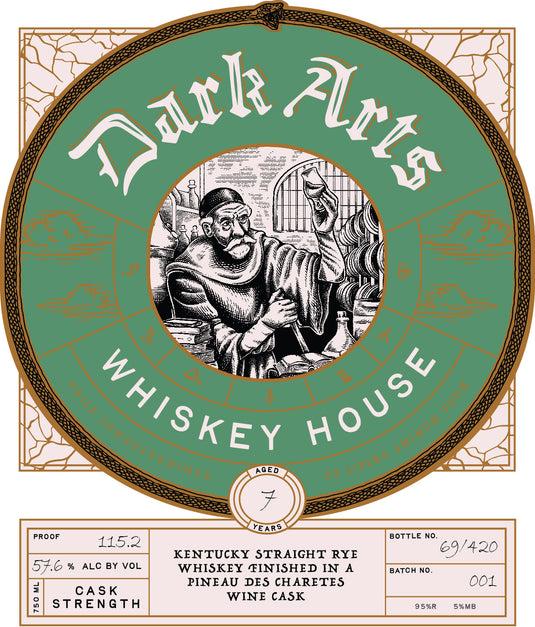 Dark Arts Whiskey House 7 Year Rye: Pineau des Charentes Cask Finish (Cask Strength)