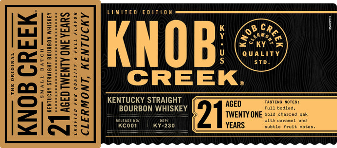 Knob Creek 21 Year Limited Edition Kentucky Straight Bourbon Whiskey 100 Proof