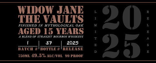 Widow Jane The Vaults 2025 Limited Release Aged 15 Years