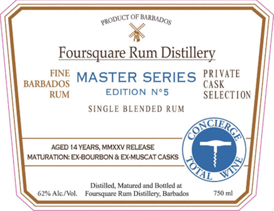 Foursquare Master Series Edition No. 5 14 Year Old Single Blended Rum