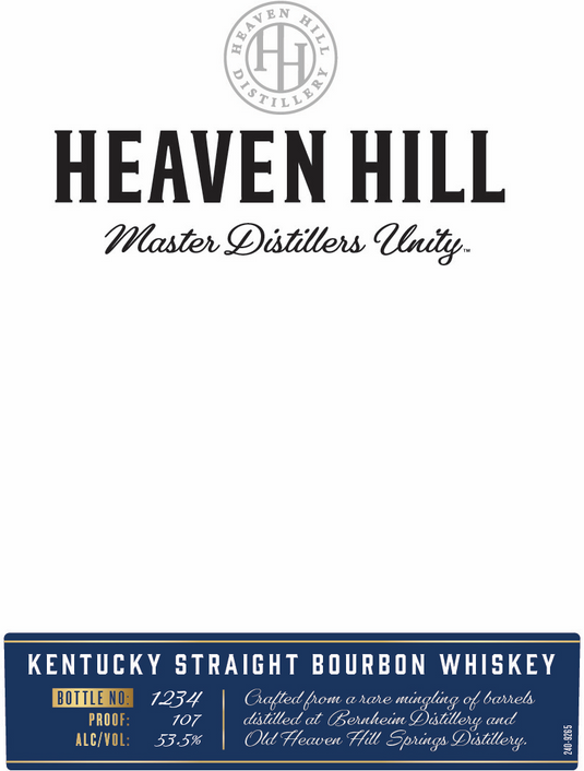 Heaven Hill Master Distillers Unity Kentucky Straight Bourbon Whiskey