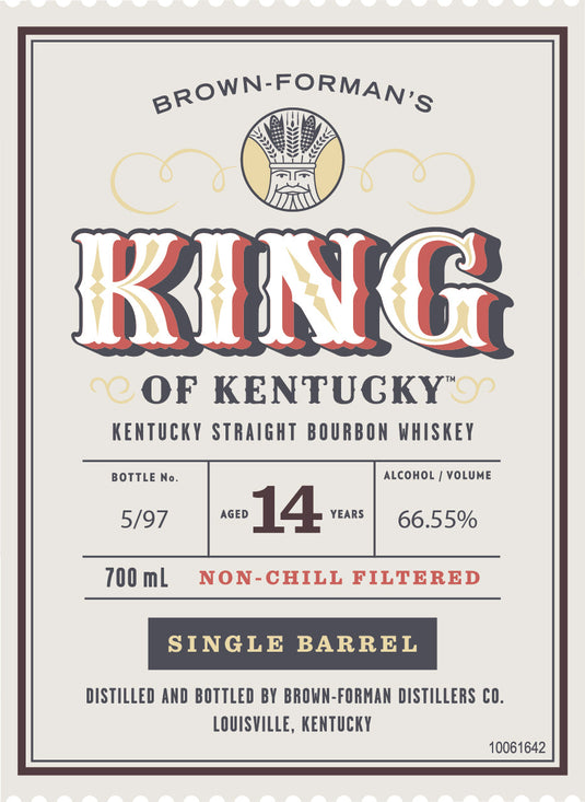King of Kentucky 14 Year Single Barrel Kentucky Straight Bourbon Whiskey 700mL - Main Street Liquor