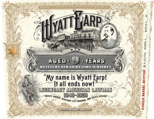 Wyatt Earp Aged 9 Years Kentucky Straight Corn Whiskey Single Barrel Edition - Main Street Liquor