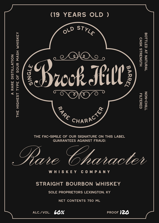 Brook Hill 19 Year Old Straight Bourbon Whiskey Rare Character - Main Street Liquor