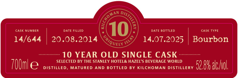 Load image into Gallery viewer, Kilchoman 10 Year Old 100% Islay Cask Bourbon Single Cask Scotch Whisky 700mL - Main Street Liquor
