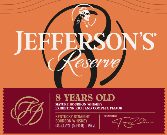 Load image into Gallery viewer, Jefferson’s Reserve 8 Year Kentucky Straight Bourbon Whiskey 750mL 96 Proof - Main Street Liquor
