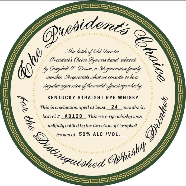 Load image into Gallery viewer, Old Forester President's Choice Kentucky Straight Rye Whiskey 2026 700mL - Main Street Liquor

