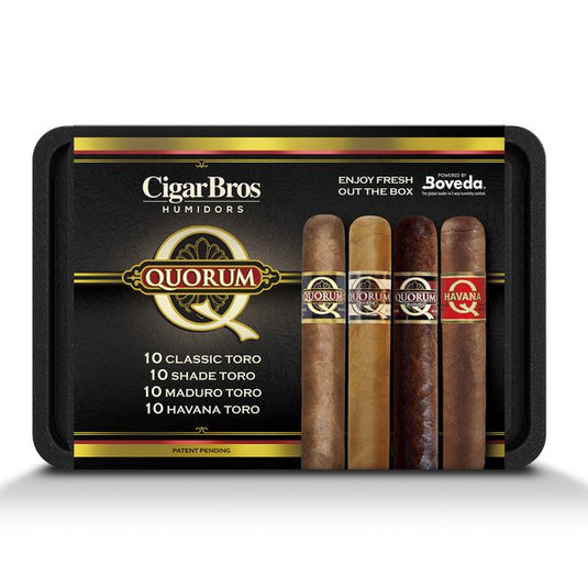 Quorum 40 Premium Cigars Set + Personal Humidor by CigarBros - Main Street Liquor